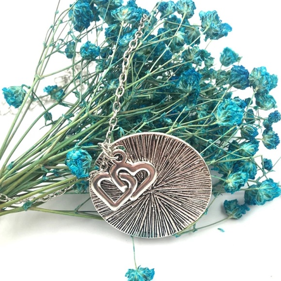 Grandmother Granddaughter Double Heart Necklace - Picture 6 of 6